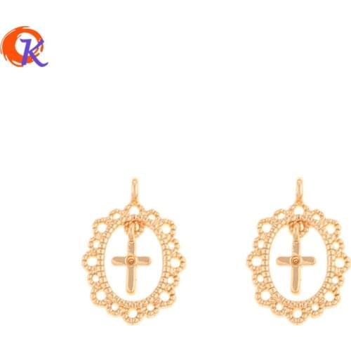 Cordial Design 50Pcs 9*14MM Jewelry Accessories/DIY Charms/Oval Shape/Genuine Gold Plating/Pendant/Hand Made/Earrings Findings