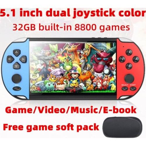 CZT color 5.1-inch multi-function game console built-in 8800 retro games arcade video music e-book recording TV output