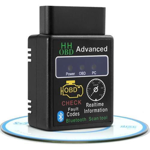 OBD ELM327 Bluetooth OBD2 OBDII CAN BUS Check Engine Car Auto Diagnostic Scanner Tool Interface Adapter For Android PC