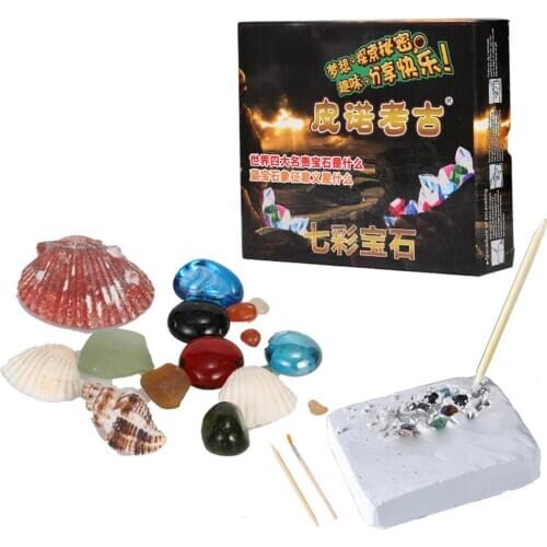 DIY Faux Gem Shells Excavation Dig up Kit Educational Kids Archaeological Toy New
