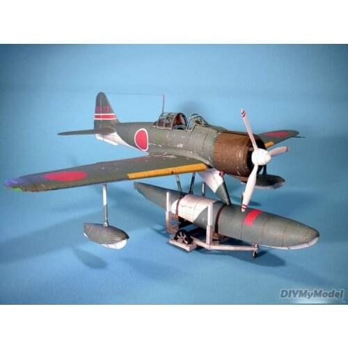 DIYMyModeI Japan Nakajima a6m2-n2 water fighter DIY Handcraft Paper Model KIT Handmade Toy Puzzles Gift Movie props