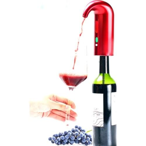 Electric Wine Aerator Portable Pourer Instant Wine Decanter Dispenser Pump One-Touch Automatic USB Rechargeable