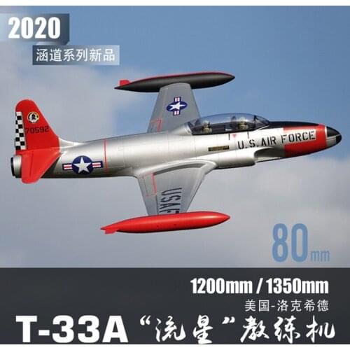 Freewing Electric RC Plane T33 Shooting Star 80mm EDF Jet PNP