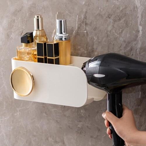 Smooth Simple Blower Shelf Bathroom Organizer Strong Bearing Capacity Air Blower Holder Eco-friendly for Salon