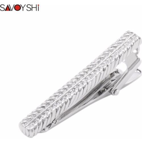 SAVOYSHI Classic Tie Clip For Mens Business Gift Pin Clasp Tie Bar Fashion Copper plated Tie Clip Men Jewelry abotoaduras