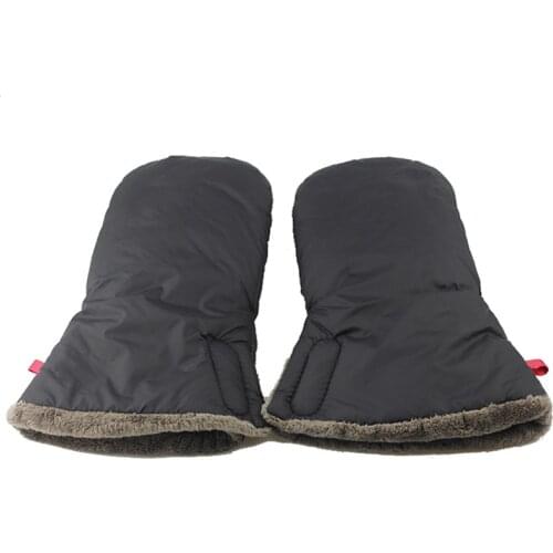 Mitten Baby Buggy Clutch Black Thick Winter Warm Pram Glove Kids Child Pushchair Hand Muff For Mom Waterproof Stroller Accessory