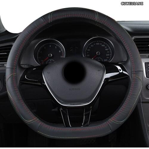 CUWEUSANG Leather Car Steering Wheel Cover For Isuzu D Max Trooper Rodeo Mux Ertiga APV Ignis Edition SX4