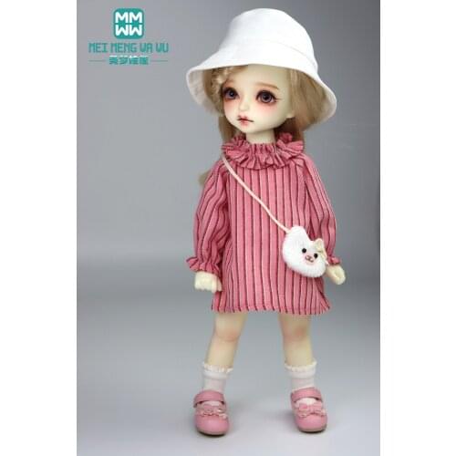 Doll clothes Fashion striped dress for 28cm-30cm 1/6 BJD YOSD Spherical joint doll accessories