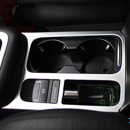 For Volkswagen Tiguan 2012 2013 2014 2015 Matte Cup Holder Water Bottle Frame Decoration Trim Interior Accessories Car Styling