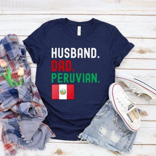 Husband Dad Peru Mens Shirt Limited Edition Christmas Gift Peru Dad Fathers Day Gift Summer Casual 100% Cotton T-shirt