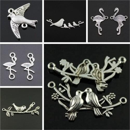 Malzahar Flamingo Connector Charms diy jewelry bracelet charms for jewelry making kit accessories