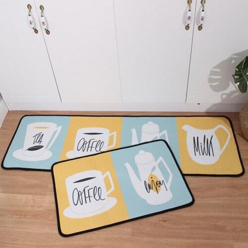 Kitchen Rectangle Rug Pattern Oil-proof Water-absorption Non-slip Thick Shower Room Entrance Door Simple Fashion Carpet