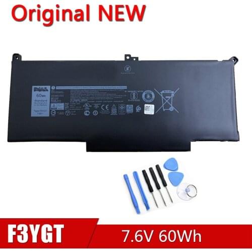 F3YGT NEW Original Laptop Battery For Dell Latitude 12 7000 E7280 E7290 E7380 E7390 E7480 E7490 7.6V 60Wh