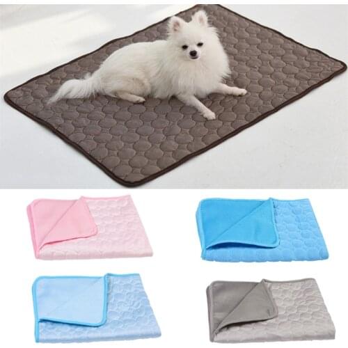 Dog Mat Cooling Summer Pad Mat for Dogs Cat Washable Puppy Big Dog Ice Gel Bed Mattress Cool Mascotas Cushion Blanket Supplies