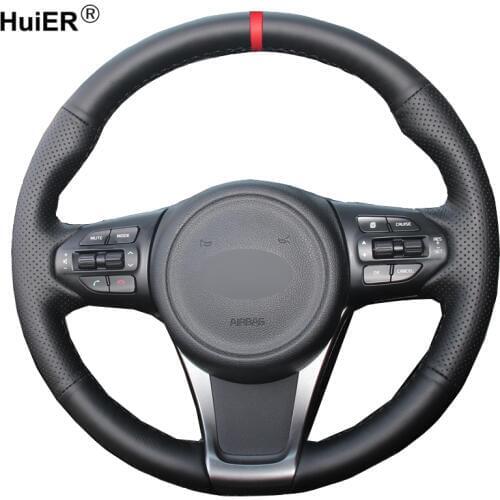 Hand Sewing Car Steering Wheel Cover Volant For Kia Sorento 2015 Braid On The Steering-wheel Funda Volante Stuurhoes Car Styling