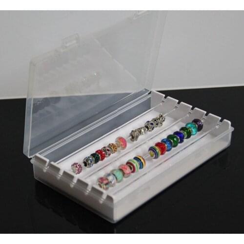 Jewelry Organizer for Pandora Beads Acrylic Bracelet Charms Storage Box Holder Jewellery Collector Tray Box with Cover