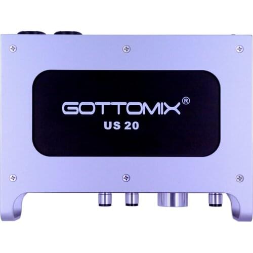 Gottomix US20 Professional USB Audio Interface Live Broadcast Recording Sound Card For Musician And Digital DJ And Singer