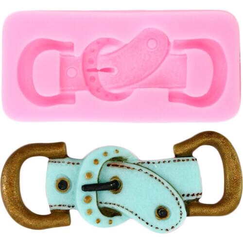 Strap Belt Buckle Silicone Molds DIY Fondant Cake Decorating Tools Cupcake Topper Candy Polymer Clay Chocolate Gumpaste Moulds