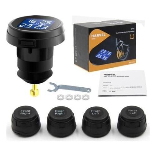 TS61 Tire Pressure Monitoring System tpms Wireless Real-time Cigarette Lighter Plug tpms and Temperature Gauge