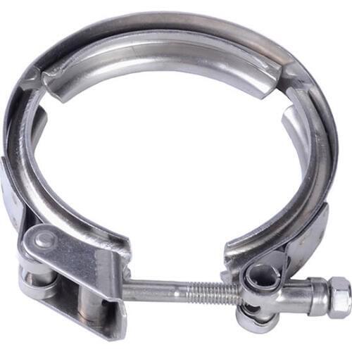 SPEEDWOW Universal Stainless Steel Exhaust V-Band Clamp Exhaust System Turbo Downpipe Quick Release V-Band Clamp 3.5Inch
