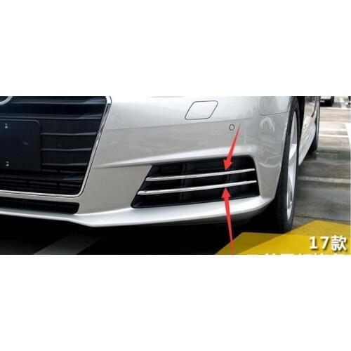 Car-styling ABS chrome front rear fog lamps cover trim For Audi A4 B9 2016 2017 car styling