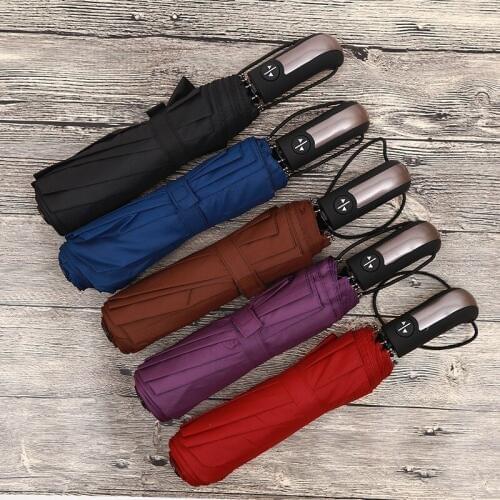 Three Fold Umbrella 8 Bone Fully Automatic Umbrella Fold Gift Umbrella Wholesale Business Mens Umbrella Birthday Present