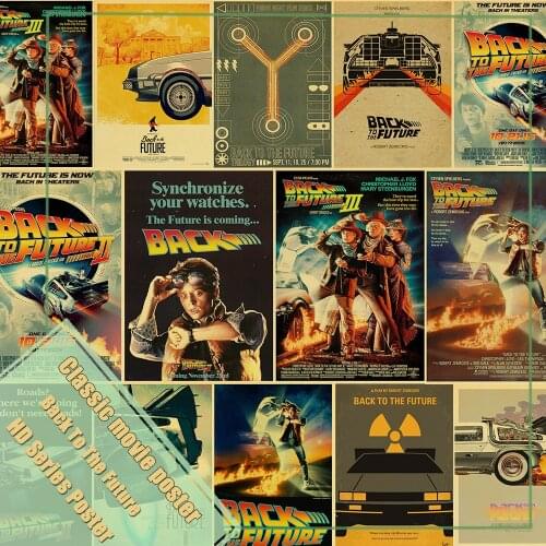 Vintage Classic Movie Back to The Future Retro Posters kraft Paper Prints Clear Image room Bar Home Art painting wall sticker