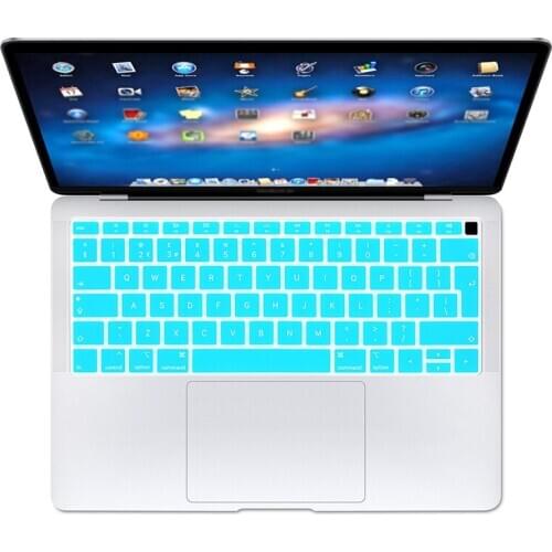 For New MacBook Air 13 A1932 with Touch ID 2019 Laptop Keyboard Protector 2019 New Silicone Euro English Keyboard Skin Cover