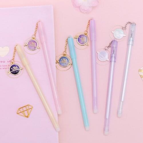 1pcs Star Pendant Gel Pen 0.5mm Student Stationery Gel Pens Novelty Cute Kawaii Pens Black Writing Pen Kawaii School Supplies