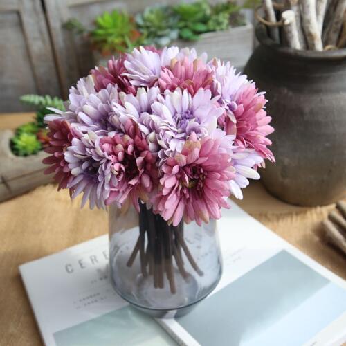 1 Boquet Gerbera Beam Imitation Flowers Gerbera Artificial Flower Home Wedding decor