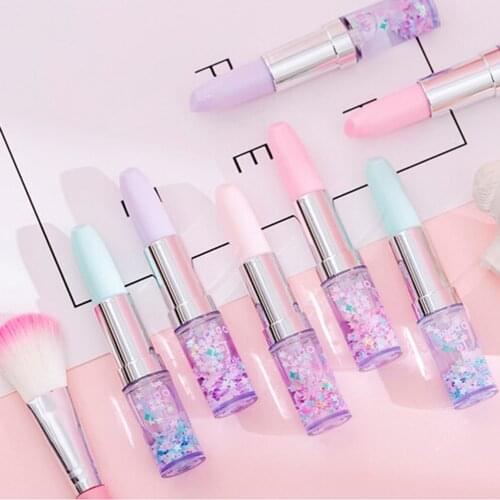 Quicksand Lipstick Shape Students Girl Write Gel Pen School Office Stationery