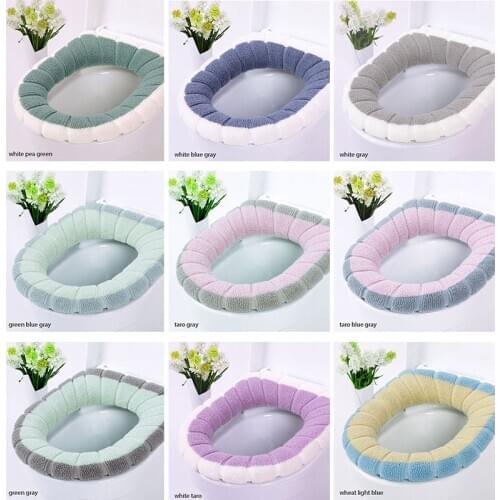 1Pcs Pumpkin Pattern 45*35CM Bathroom Accessories Washable Two Colors O-shape Toilet Mat Toilet Soft Cushion