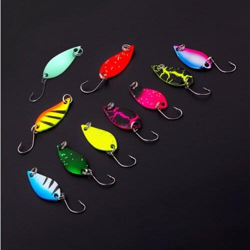 10Pcs/Lot 2.5/3.5g/5g Fishing Spoon Lure Sequin Swim Bait Isca Artificial Trout Lure Pesca Fishing Tackle Leurre Truite Spoons