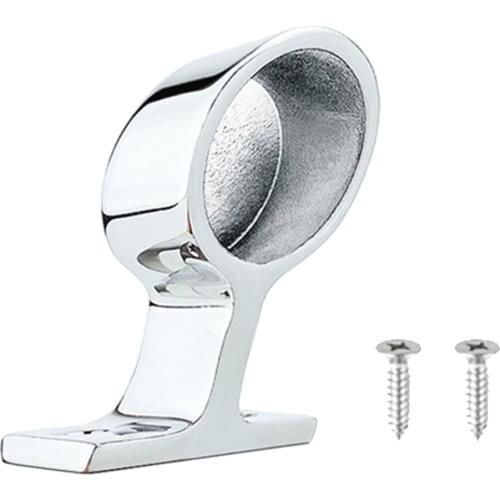 25mm/1" Stainless Steel Marine Hand Rail Fitting Right End Stanchion Boat Yacht, Square Base