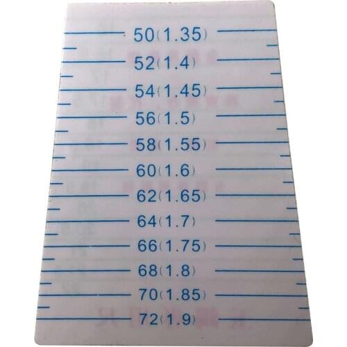 5pcs Bracelet Measuring Card Survey Diameter and Circumference CM/MM Jewelry Tool