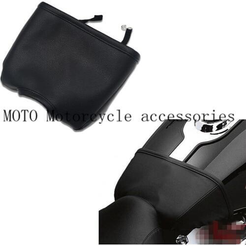 62028-04 PU Leather Motorcycle Tank BRA Kit Shield Fuel Tank Cap Protect Cover For Harley Dyna 2004-2016 2015 2014 2013 2012