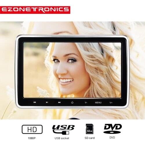 1/2PCS 10.1 Inch Car Headrest Monitor DVD Video Player USB/SD/HDMI/IR/FM TFT LCD Screen Touch Button Game Remote Control stereo