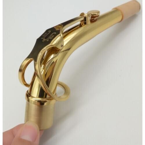 Free Shipping Brand New MFC Eb Alto Saxophone Necks Professional Sax Necks Brass Accessories Gold Lacquer