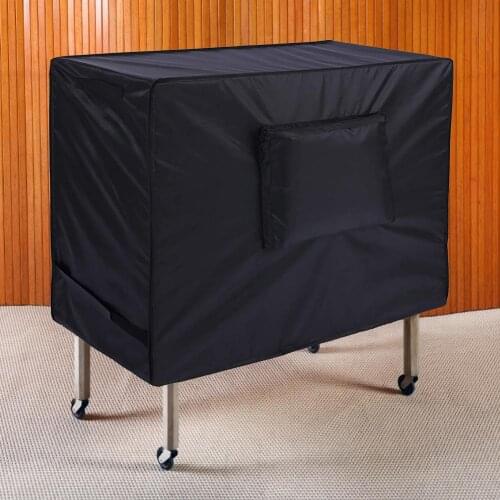 Hand-Push Refrigerated Truck Cover Black Waterproof Dust Rain Snow Covers Anti-UV Oxford Fabric Protective Container Covering