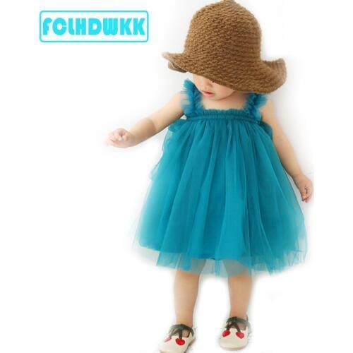 Kids Dresses For Girls 2018 New Summer Mesh Girls Clothes Fashion Princess Dress Children Summer Clothes Baby Girls Dress 1-6Y