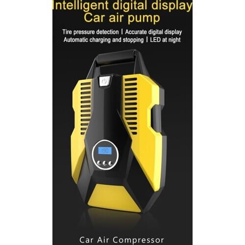 Electric 12V Air Pump Intelligent Digital Tire Inflator Portable Air Compressor Car Motorcycle Bike Football Auto Accessories