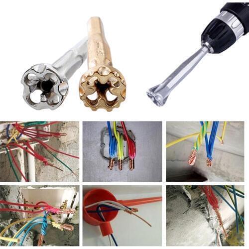 Electrician Automatic Wire Stripper Peeling Twisted Line Device BV 2.5-4/4-6 Square 5 Wire General Connector Twisting Tools