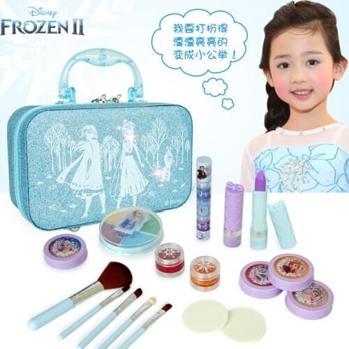 Disney girls frozen 2 Cosmetics Makeup Toy Set with original box Pretend Play Girls Princess Beauty Fashion Play House toy