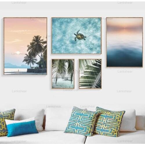 Canvas Painting Nordic Wall Painting Poster Landscape Quotes with Print Wall Art Vintage Pictures Mural Living Room Decoration