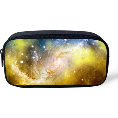 Kawaii Portable Women Travel MakeUp Star Universe Children Girls Pencil Case Pouch Women Cosmetic Bag School Kids Pencil Bag