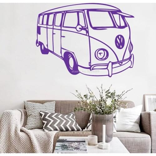 Camper Van Transport Wall Sticker Off road Car Vehicle Decoration Vinyl decal Art Bedroom Living Room tourism wallpaper DG626