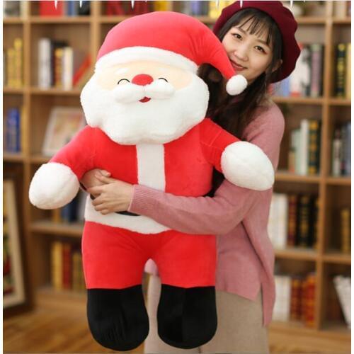 Creative plush toy squintting eyes Santa Claus,large 80cm Father Christmas soft doll hug pillow,Christmas gift h0298