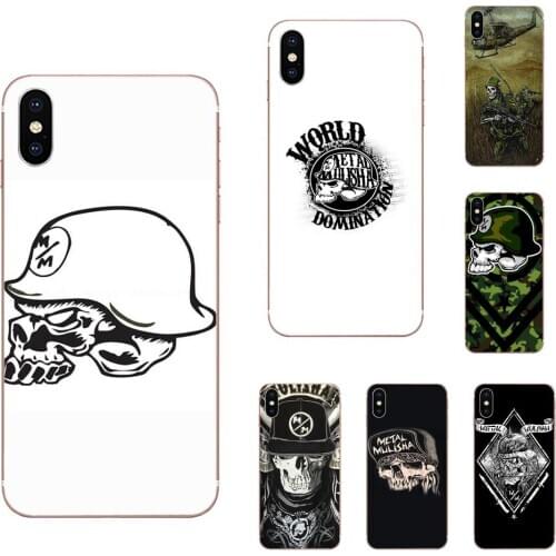 Hot Selling Fashion Skin Thin Pc Cell Case For iPhone SE2020 11 Plus Pro X XS Max XR 8 7 6S SE 4S 5 5C 5S Metal Mulisha Skull