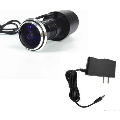 1/3" CCD 800TVL Color Home Door Hole Eye camera Viewer Security mini CCTV Camera for 25-30mm Thickness Door with Power Adapter