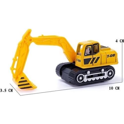 5 Types Mini Simulation Alloy Sliding Engineering Vehicle Series Model Toy Car Children Excavator Sliding Alloy Car Classic Toy